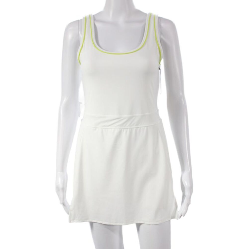 Splits59 Womens Mini Dress White Scoop Neck Sleeveless Pullover Nylon Size S